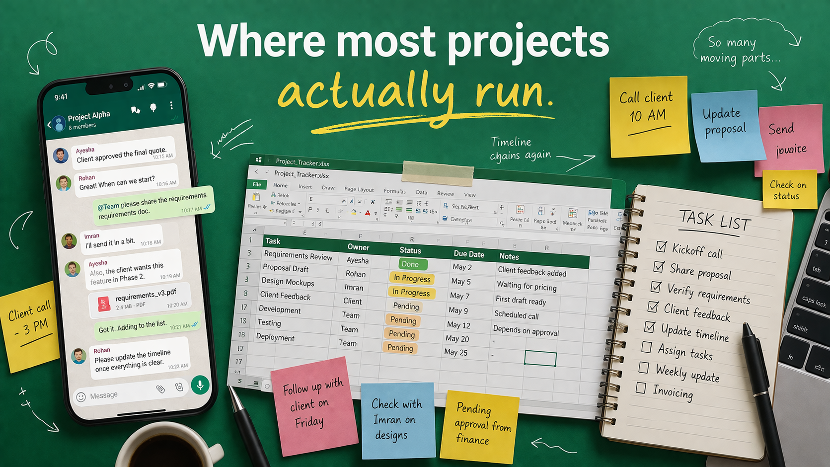 where most projects acutally run