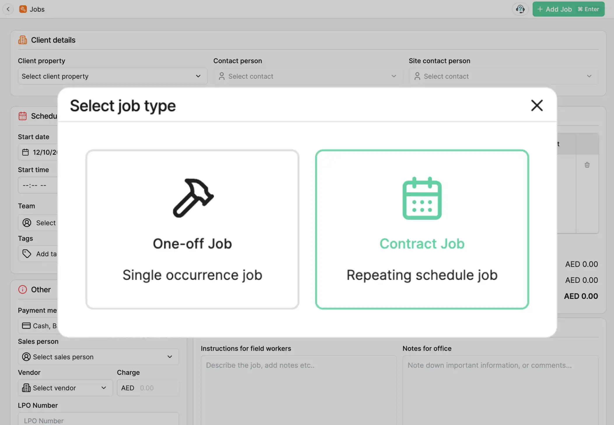 Job Management Features